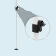 Posts 3-way height adjustable, tent feet made of robust ABS plastic