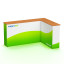 Promotion Counter LED left corner - printed all around, rear view