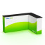 Promotion Counter LED left corner - printed all around, rear view