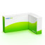 Promotion Counter LED left corner - printed all around, rear view