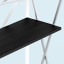 Promotion Counter Klett, Detail: Ablageboden aus Holz, schwarz