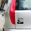 Small car sticker for winter sports fans, permanently adhesive
