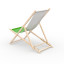 Deck chair without armrest - backside view