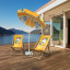 Beach umbrella / promotional parasol as a patio furnishing