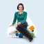 Beanbag Drop -  comfortable & modern, size 85 x 85 x 85 cm