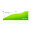 Tension banner in landscape format with red clamp eyelets, reinforced edges all around
