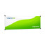 Tension banner in landscape format with black clamp eyelets, cut all around