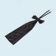 Black mourning bow for use on flag's left upper corner 