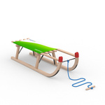 Davos sled Classic with blue pull rope with wooden handle (optional accessory)