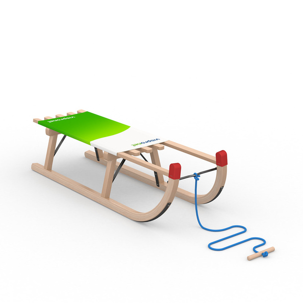 Davos sled Classic with blue pull rope with wooden handle (optional accessory)