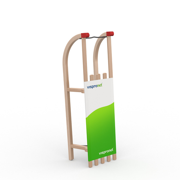 Wooden sled / Davos sled, upright