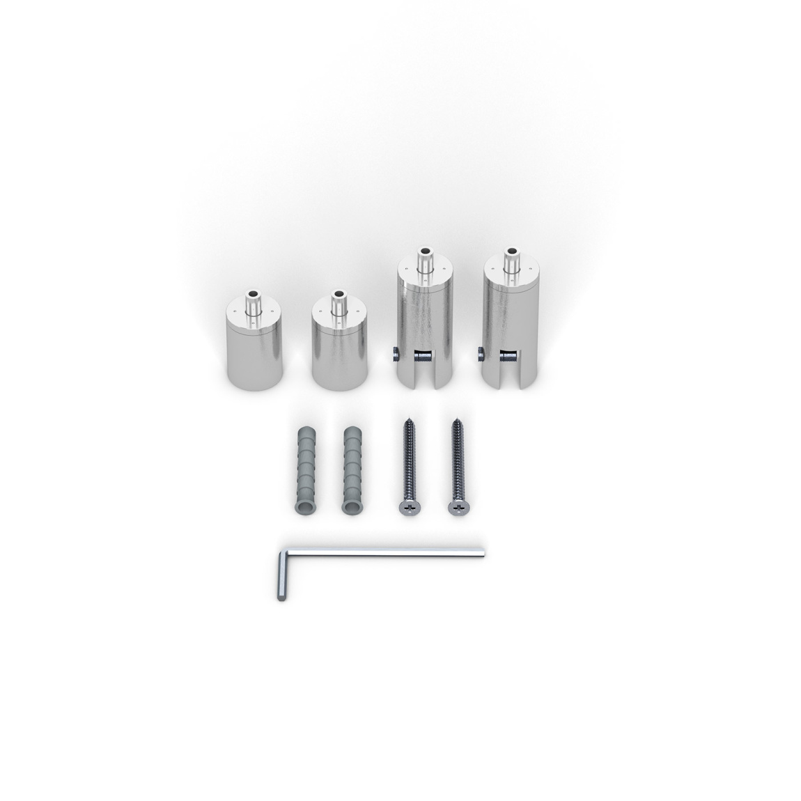 Stainless Steel Ceiling Mount Ø 13 mm - Set