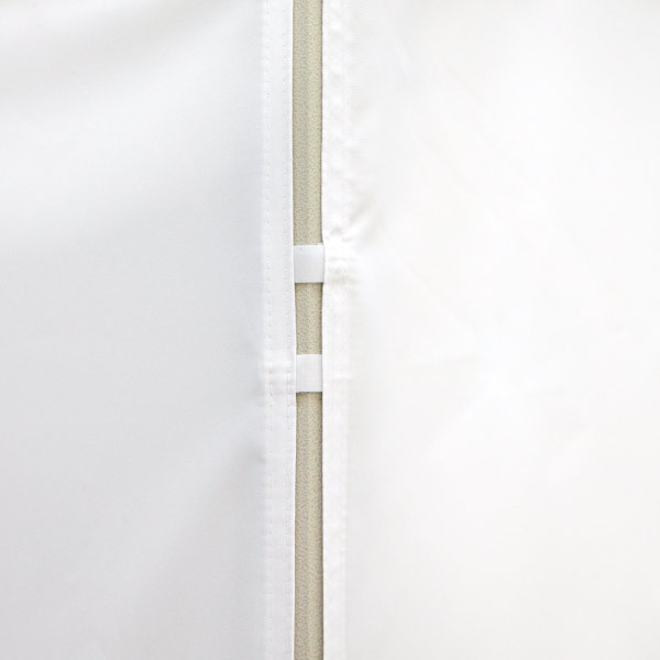 Side edges wall with fastening loops - secure attachment to the frame