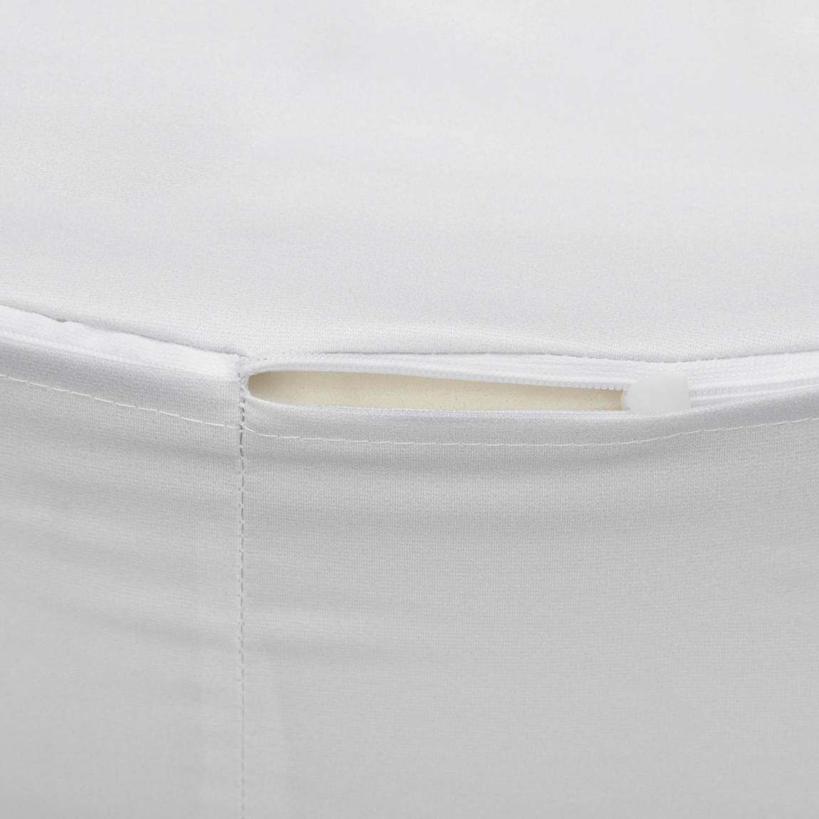 Seat cushion, round, detail: zipper
