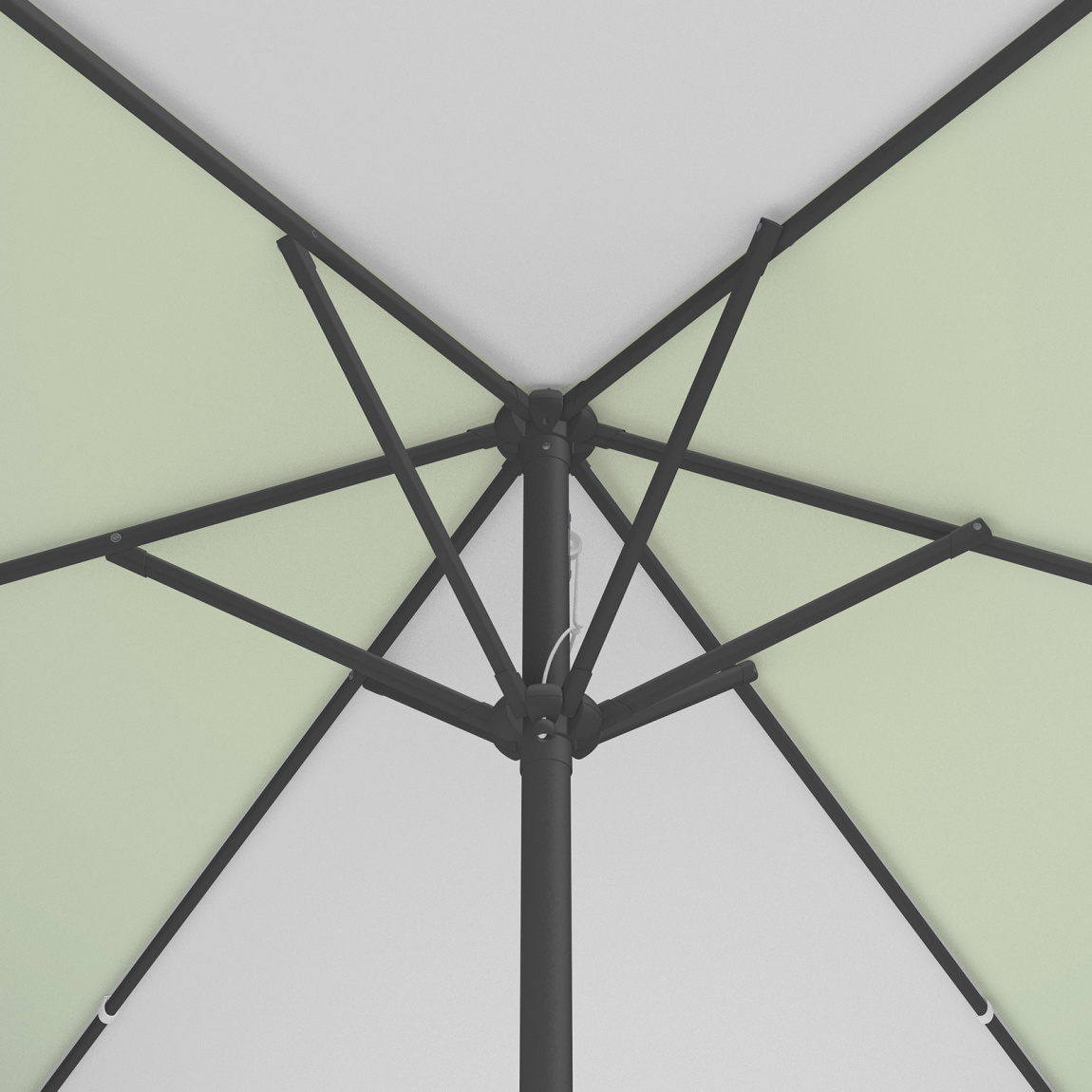 Parasol / Small umbrella with crank, view of the umbrella crown from below