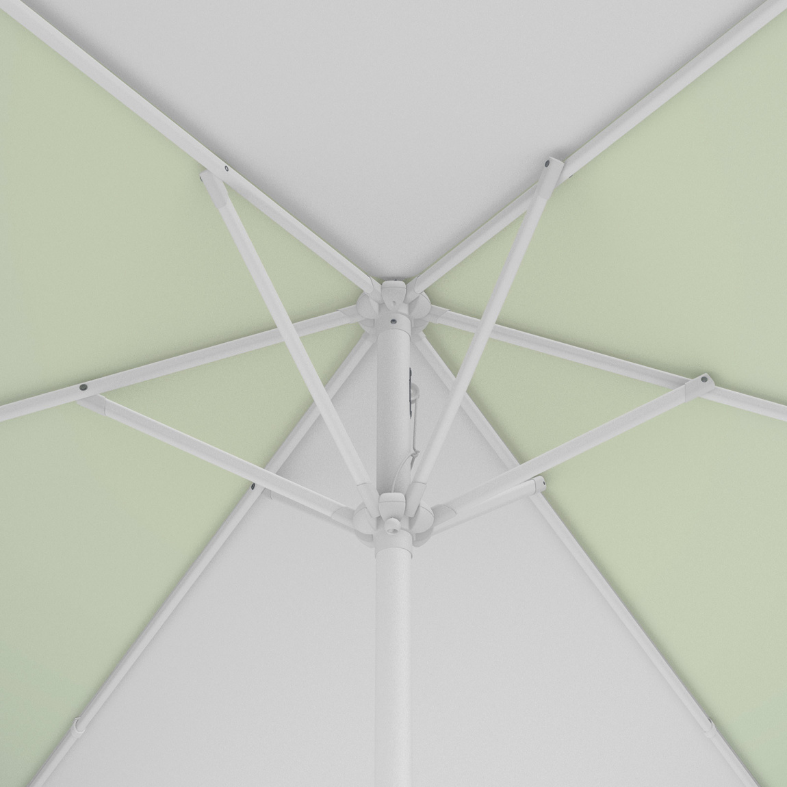 Parasol / Small umbrella with crank, view of umbrella crown from below