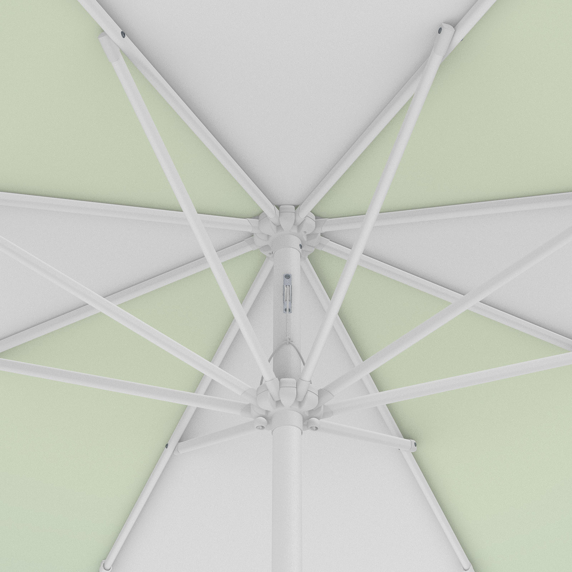 Parasol / Small umbrella with crank, view from below