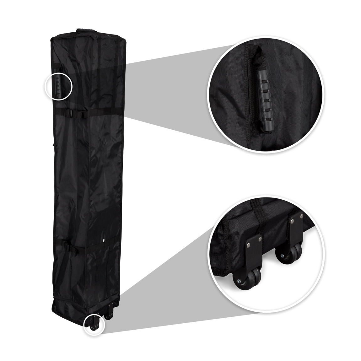 Basic Trolley Bag: with handle and 2 wheels for easy transport