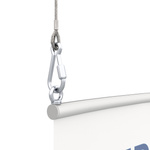 Detail: Suspension compliant with BGV C1 (eye bolt and wire suspension cable)
