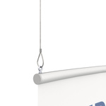 Detail: Standard suspension (eye screw and stainless steel cable)