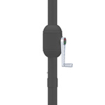 Small umbrella with crank, for easy opening and closing of the umbrella.