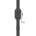 Small umbrella with crank handle, for easy opening and closing of the umbrella.