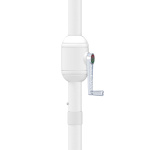 Small parasol with crank for easy opening and closing