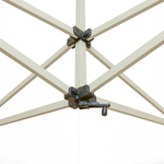 Perfectly tensioned pavilion roof via crank system