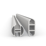 Aluminum keder profile ø 30 mm and aluminum keder profile 17 x 44 mm