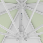 Parasol / Small umbrella with crank, detail of the pulley system