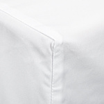 Table cover long, side edges half open, detail top