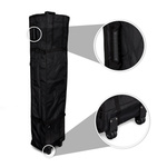 Trolley made of fabric, with handle and 2 wheels for easy transport.
