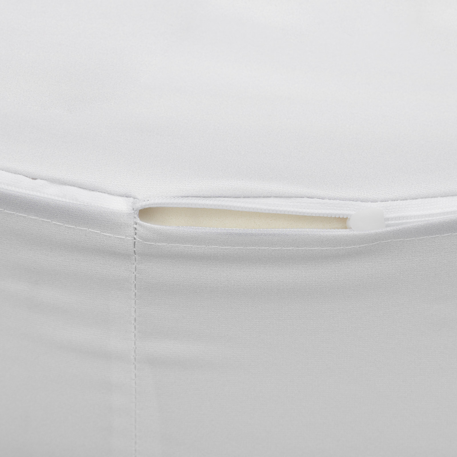 Seat cushion, round, detail: zipper