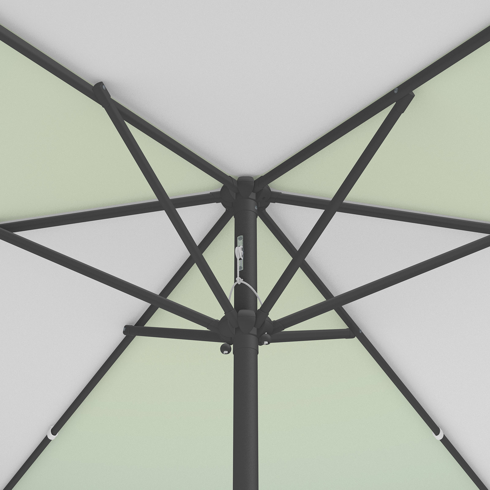 Parasol / Small umbrella with crank, view from below