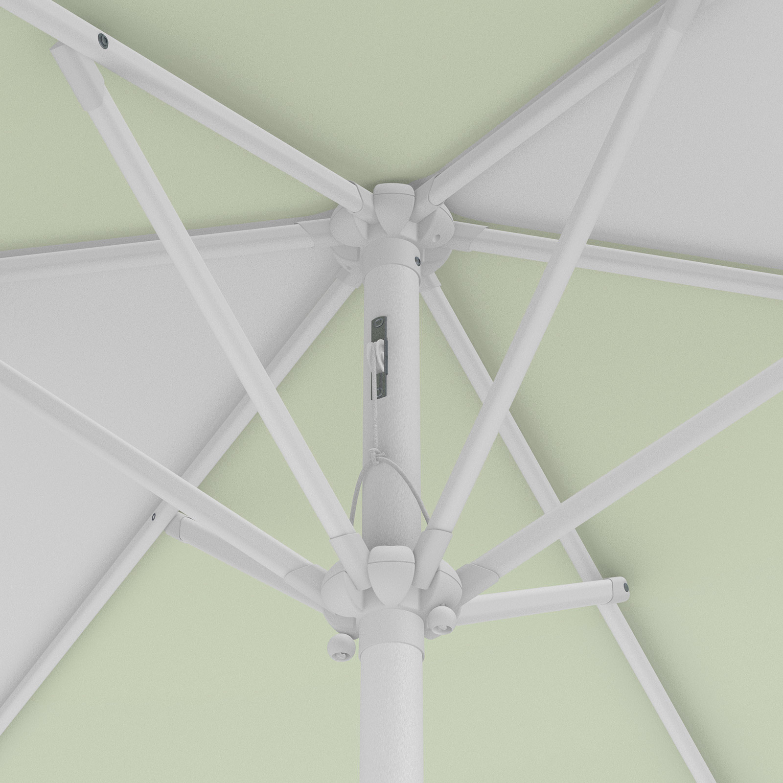 Parasol / Small umbrella with crank, detail of the pulley system