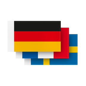National flags as small flags - with sleeve hem