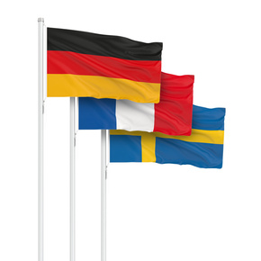 National Flags, Landscape Format - with rope
