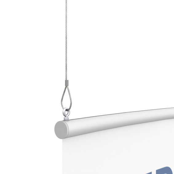 Detail: Standard suspension (eye screw and stainless steel cable)