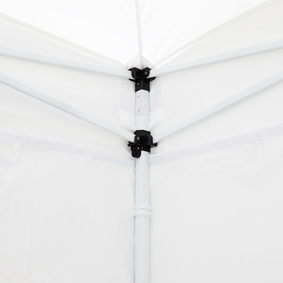 Tent roof: interior view with frame and tent walls