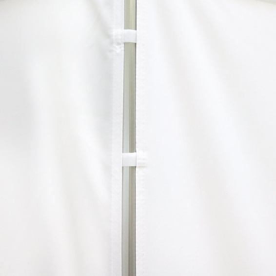 Side edges wall with fastening loops - secure fixation to the frame