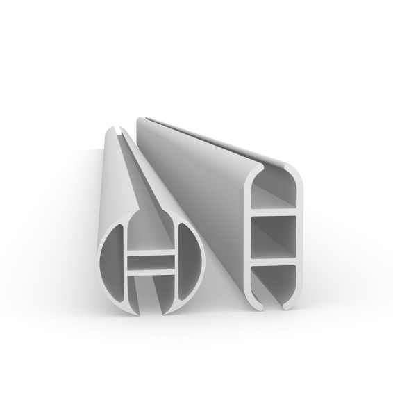 Aluminum keder profile ø 30 mm and aluminum keder profile 17 x 44 mm