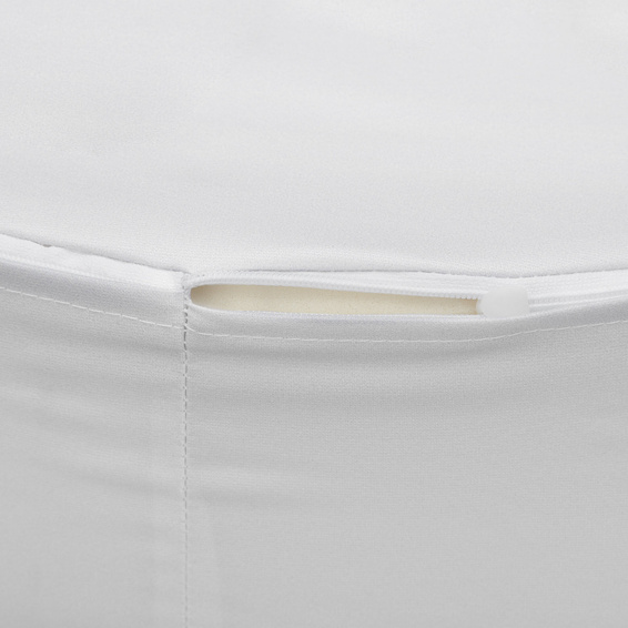 Seat cushion, round, detail: zipper