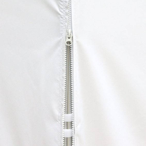 Wall with zipper - seamless, windproof connection of the tent walls