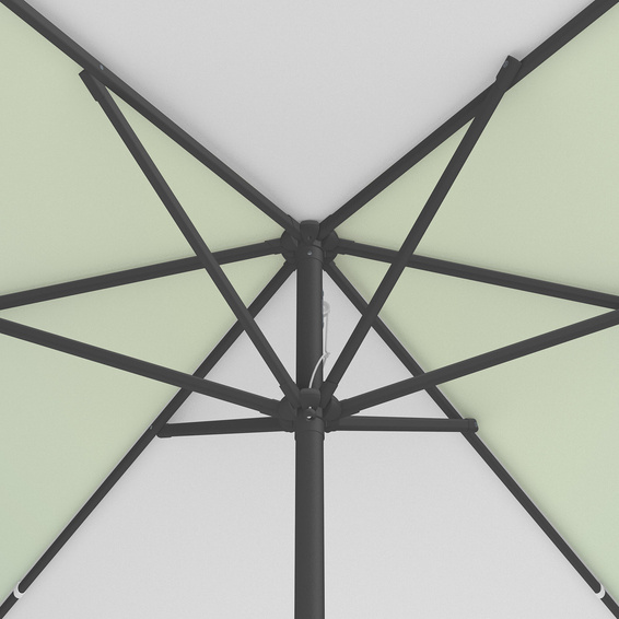 Parasol / Small umbrella with crank, view of umbrella crown from below