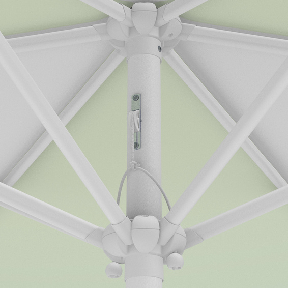 Parasol / Small umbrella with crank, detail of the pulley system