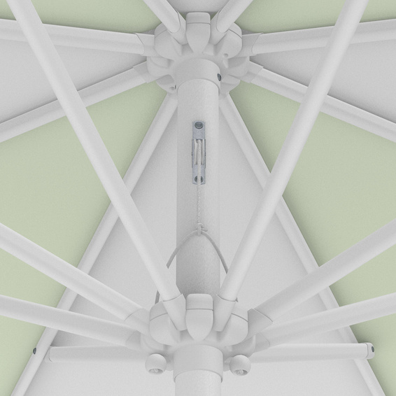 Parasol / Small umbrella with crank, detail of the pulley system