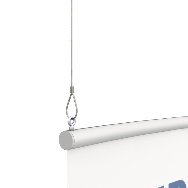 Detail: Standard suspension (eye screw and stainless steel cable)