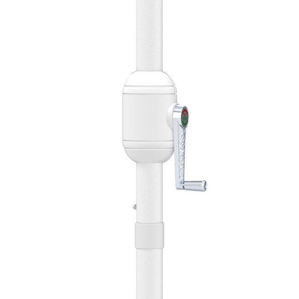 Small umbrella with crank, for easy opening and closing of the umbrella.