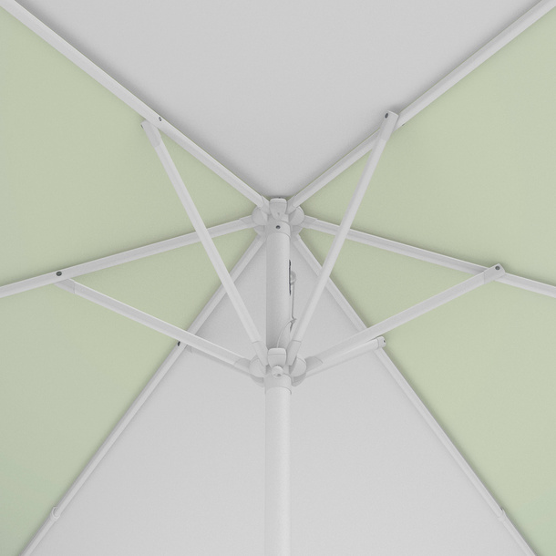 Parasol / Small umbrella with crank, view of umbrella crown from below