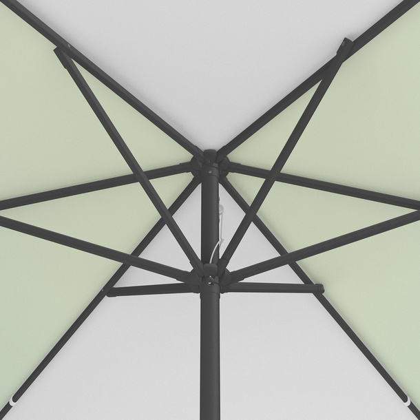 Parasol / Small umbrella with crank, view of umbrella crown from below